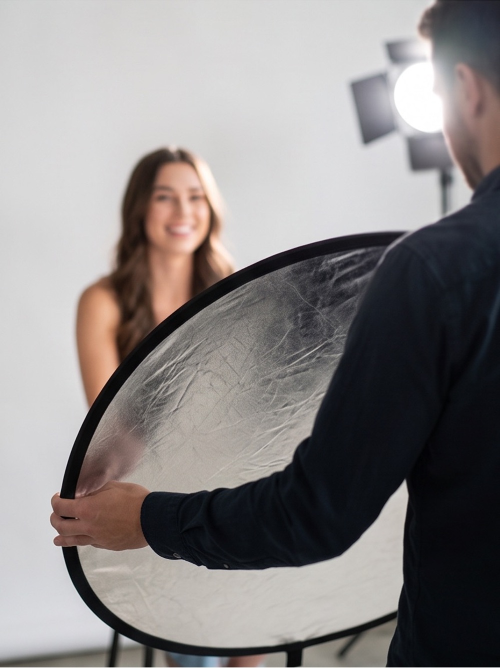 Silver Reflective Round Accent Disc - Versatile Home Decor